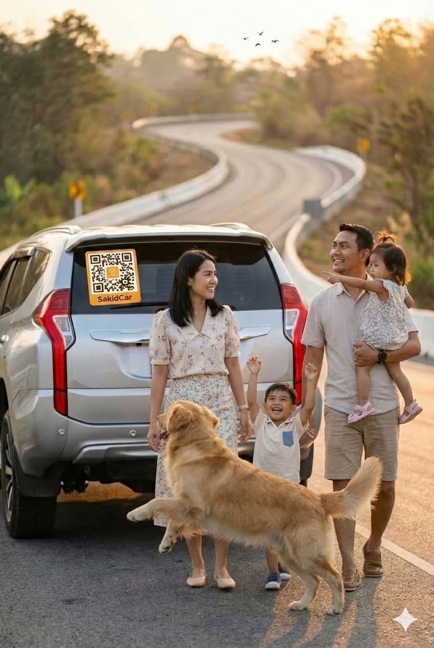 Happy driver using SakidCar